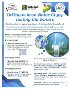 Driftless Area Water Study to Release Regional Well Testing Results: VIROQUA/RICHLAND CENTER/PRAIRIE DU CHIEN, WI
